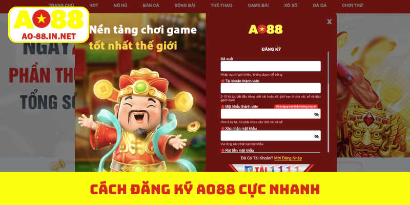Cách đăng ký AO88 cực nhanh